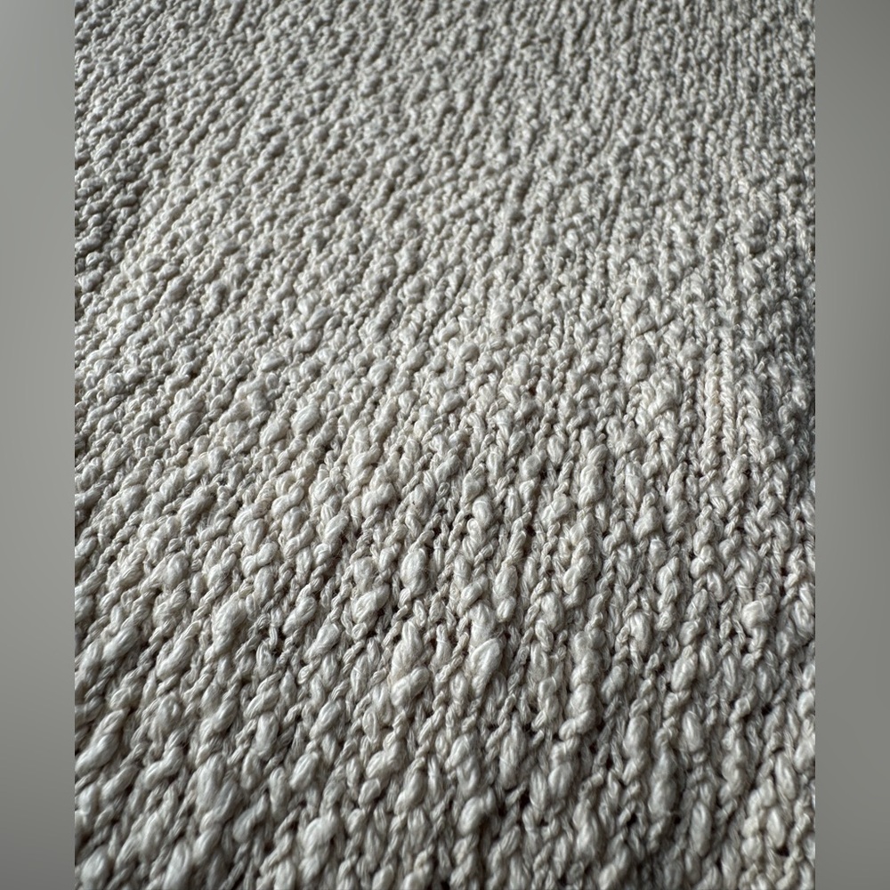Short Sleeve Boucle Cardigan with Curved Hem - Picture 7 of 10